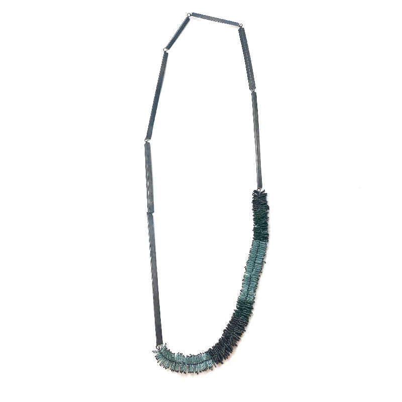 Asymmetrical Blue Bundle Necklace