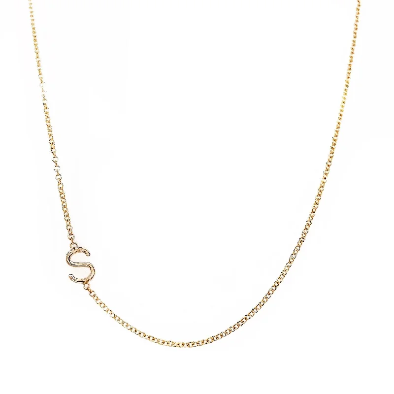 Asymmetrical Initial Necklace