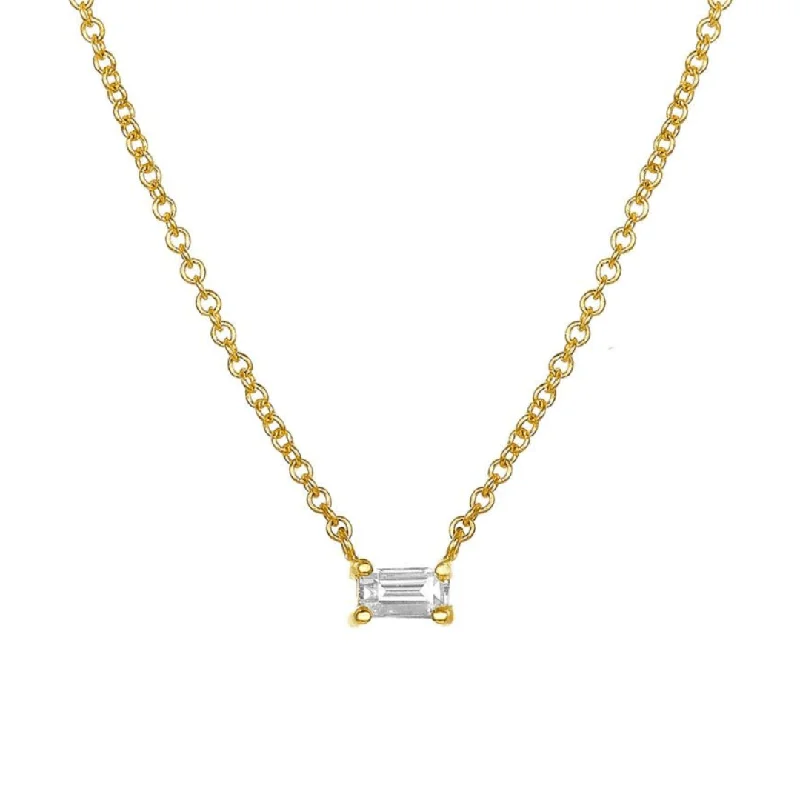 Baguette Diamond Necklace