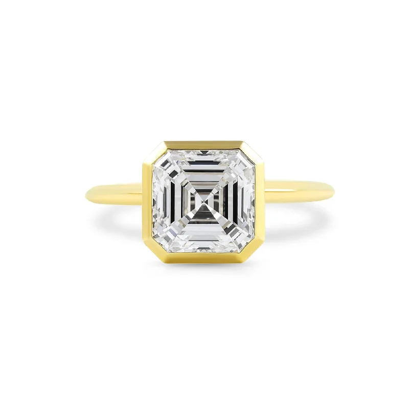 Bezel Set Asscher Cut Solitaire