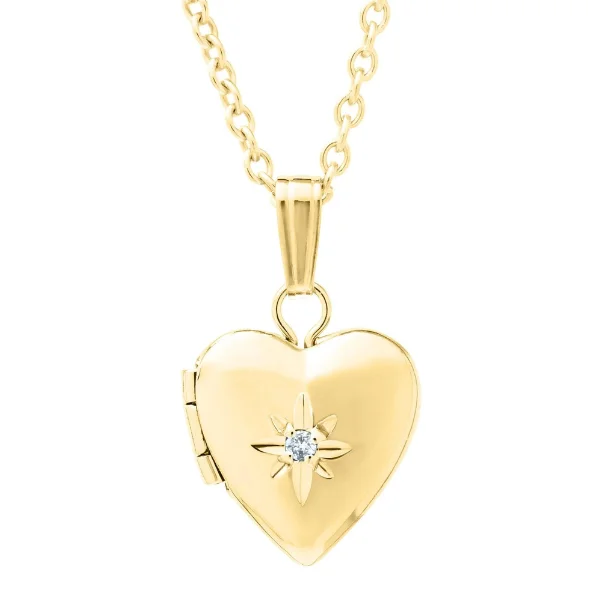 14K Gold Filled Children's Heart Locket Necklace