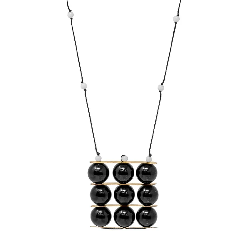 Black Onyx Bead Pendant