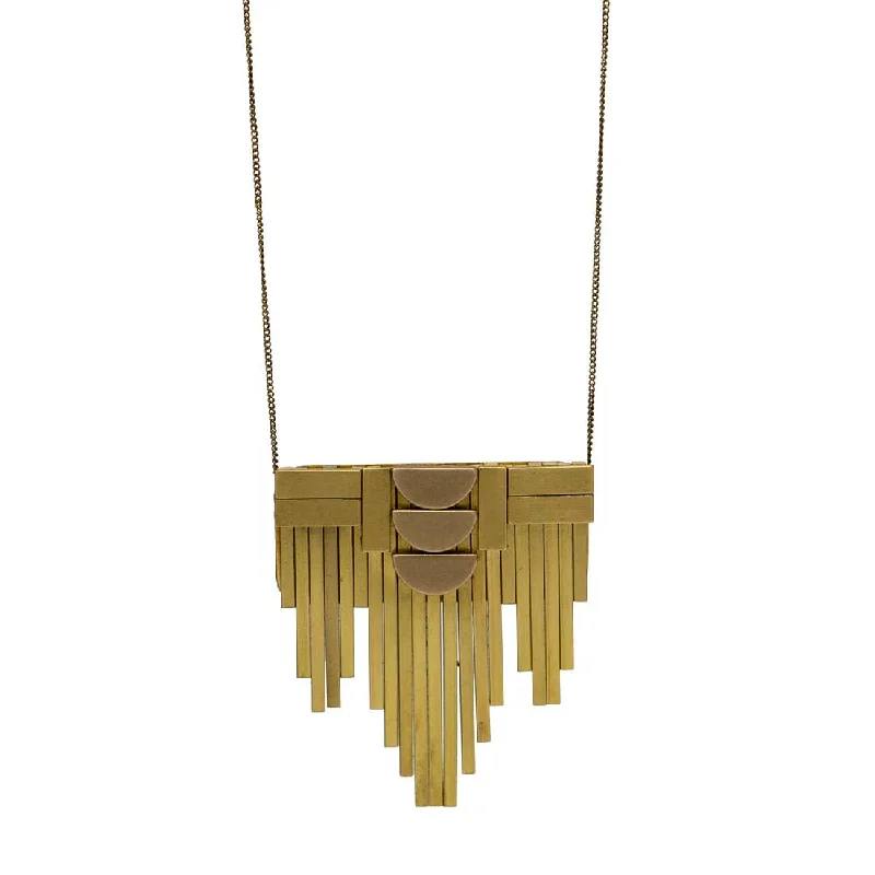 Brass Art Deco Pendant