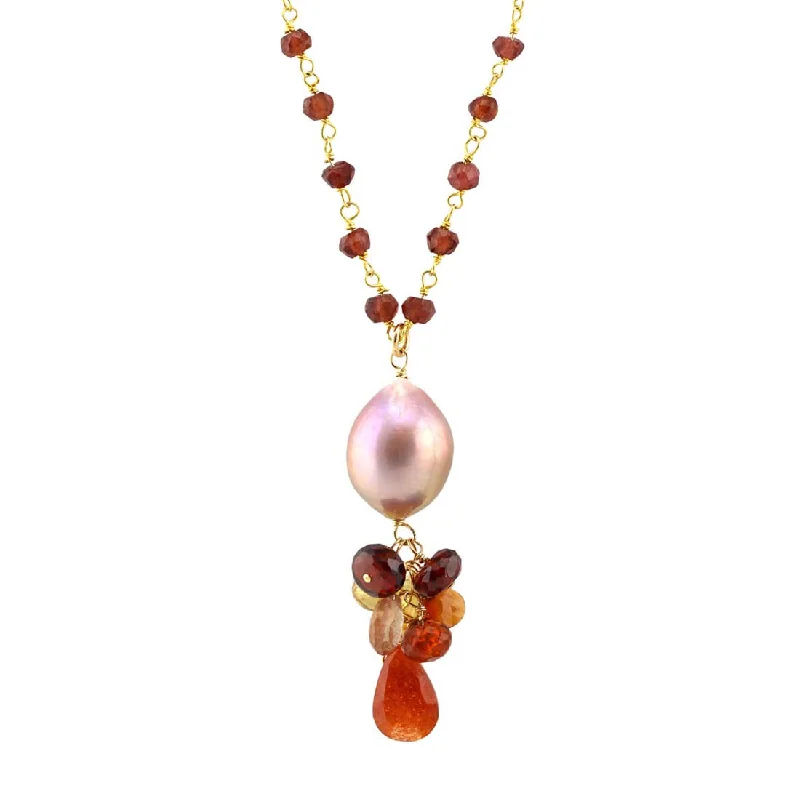 Champagne Edison Pearl Gemstone Pendant