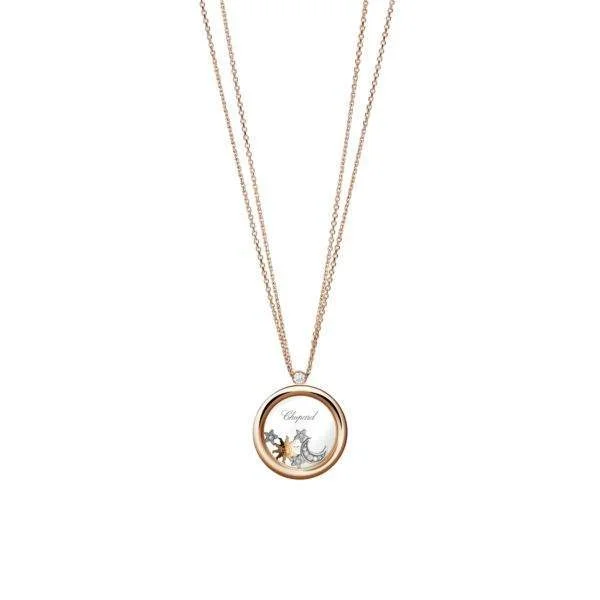 CHOPARD HAPPY DIAMOND NECKLACE WITH SUN MOON AND STARS