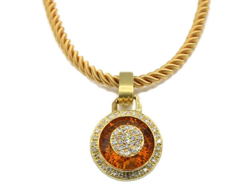 CITRINE AND DIAMOND NECKLACE