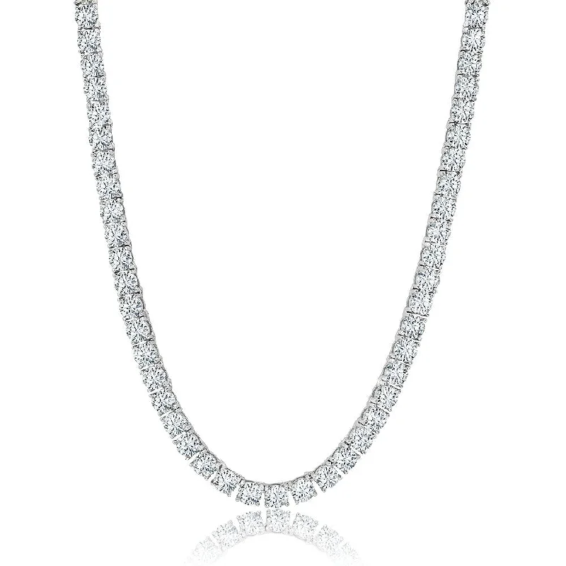 Classic 18" Tennis Necklace in Platinum