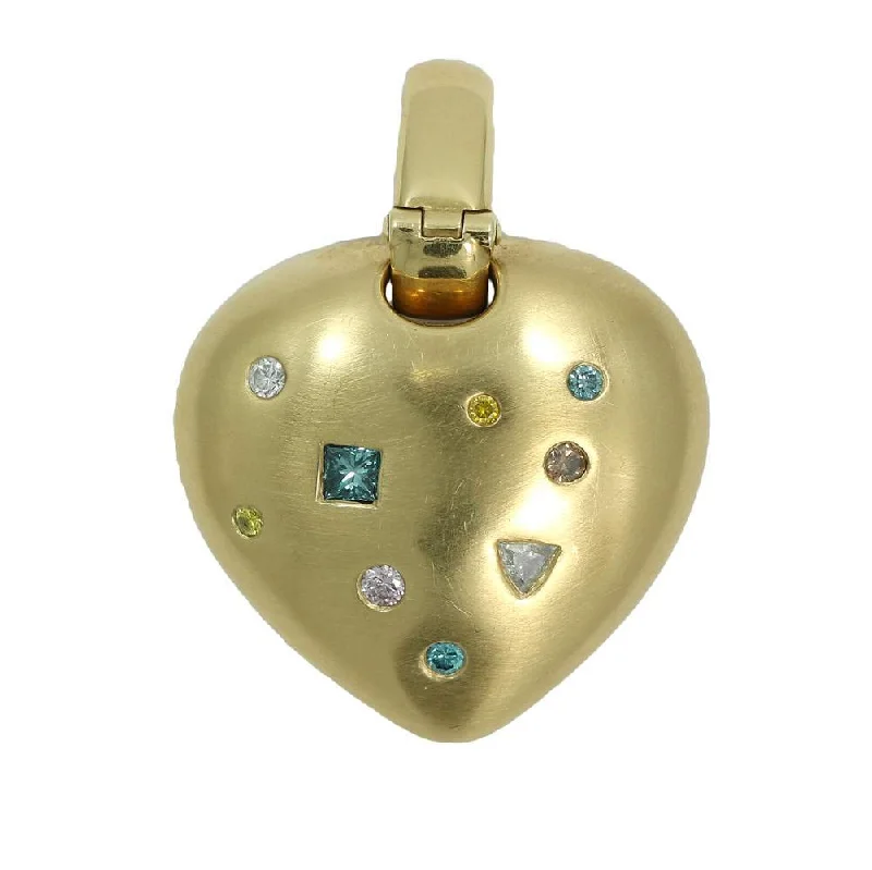 COLORED DIAMOND HEART PENDANT