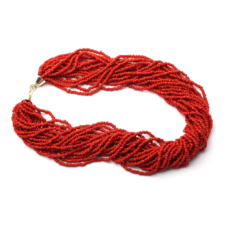 CORAL BEAD NECKLACE