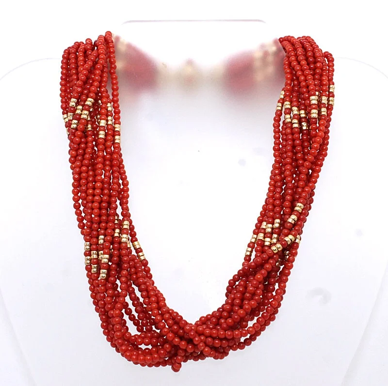 CORAL BEAD NECKLACE