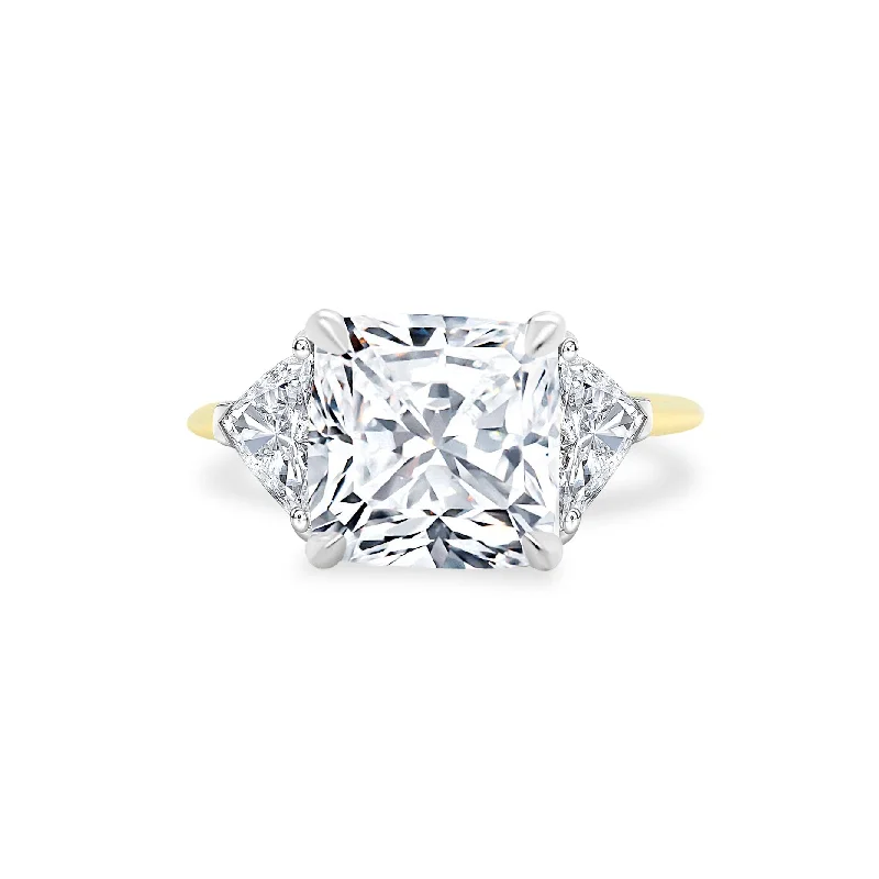 Cushion Cut with Trillion Cut Side Stones