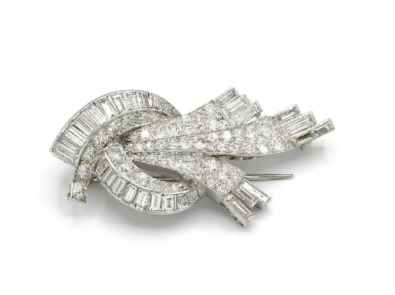 DECO DIAMOND BROOCH