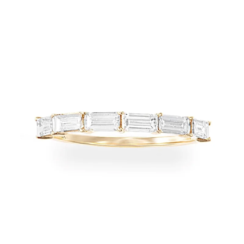 Diamond Baguette Halfway Band