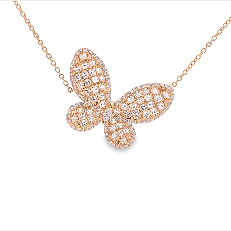 Diamond Butterfly Necklace