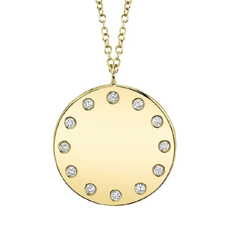 Diamond Disc Necklace