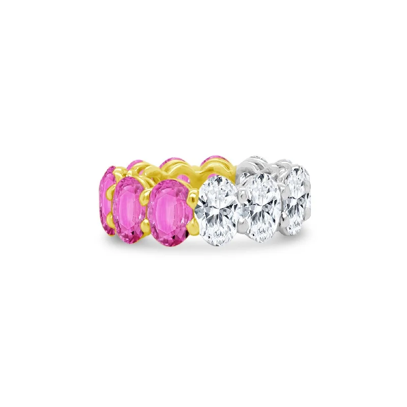 Diamond & Gemstone Oval Band