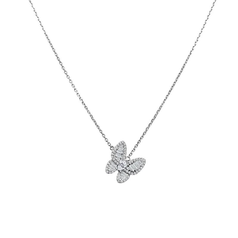 Diamond Mosaic Butterfly Necklace