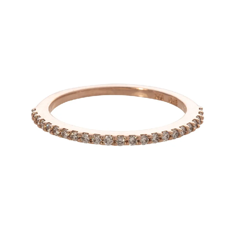 .18ct Diamond Pavé 14K Rose Gold Halfway Band