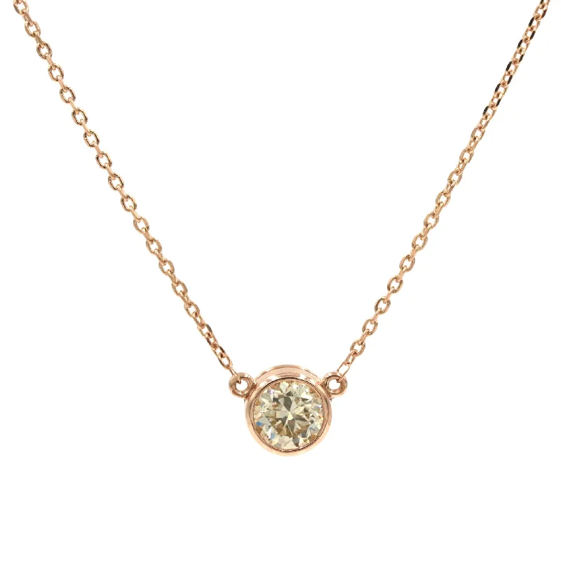 Diamond Round Pendant Necklace