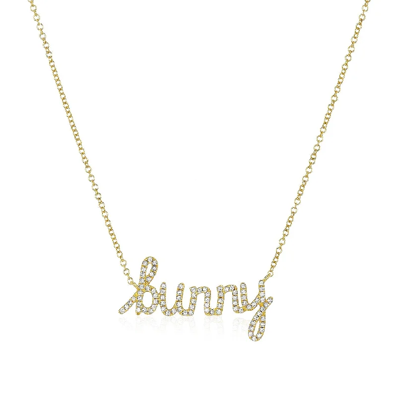 Diamond Script Custom Name Necklace