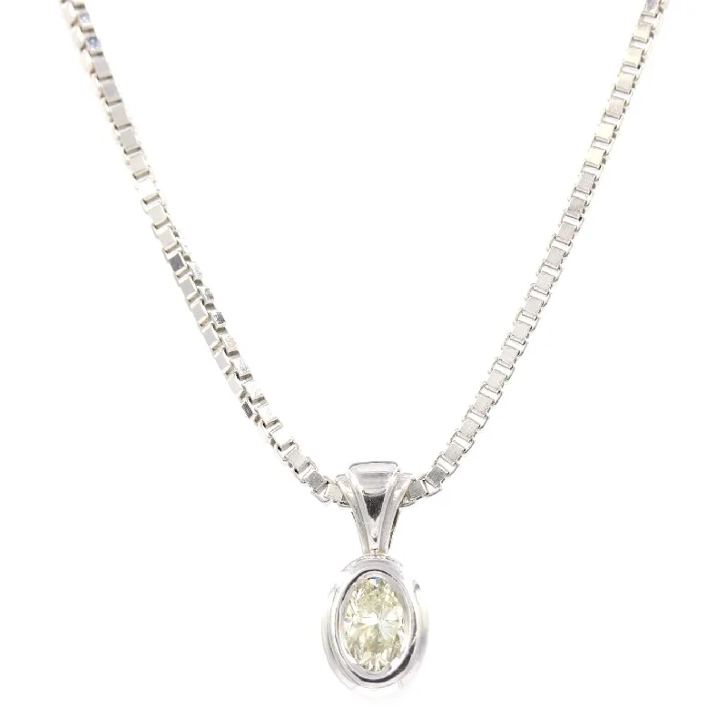 Diamond Solitaire Pendant Necklace