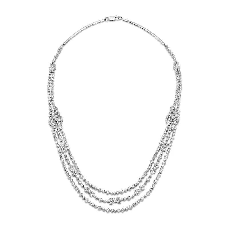 Diamond Three Row Necklace