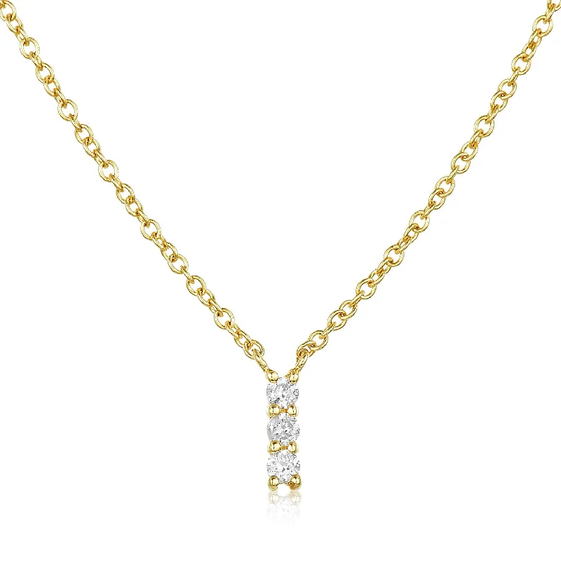 Diamond Trio Drop Necklace