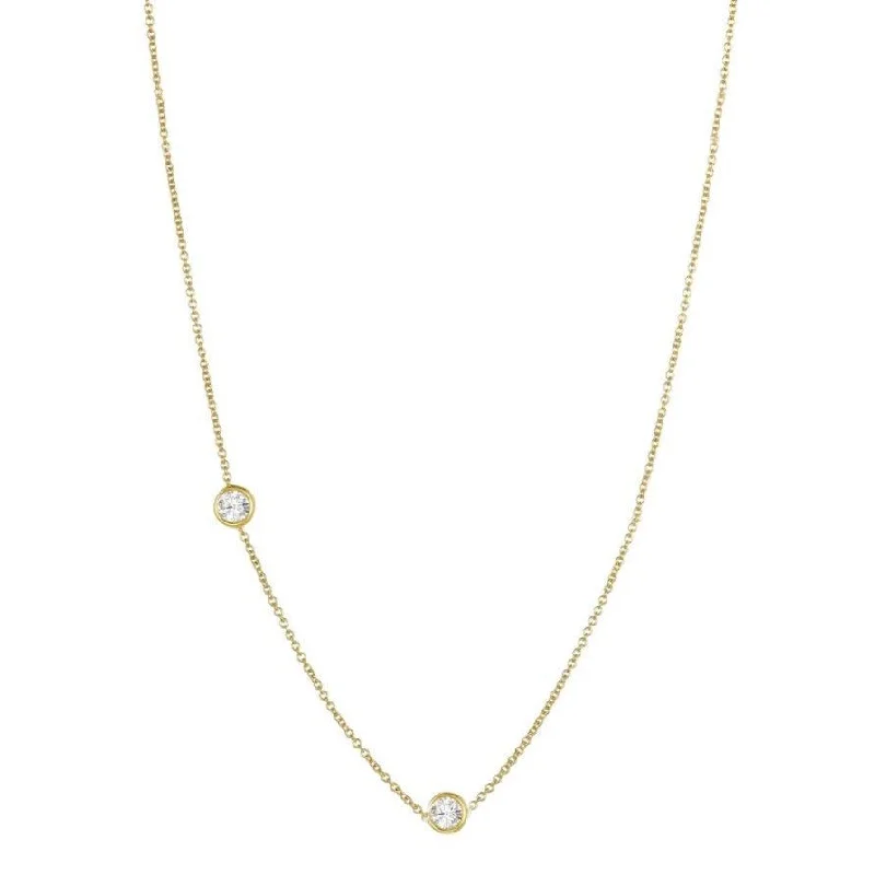 Double Diamond Necklace