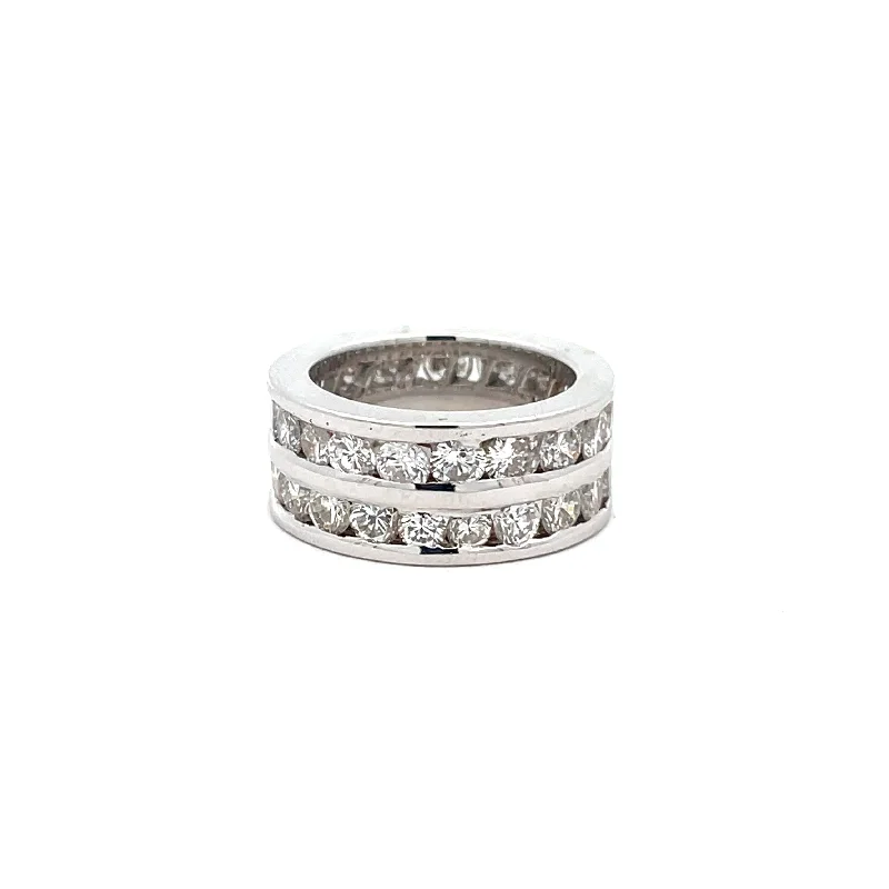 Double Diamond Wedding Band