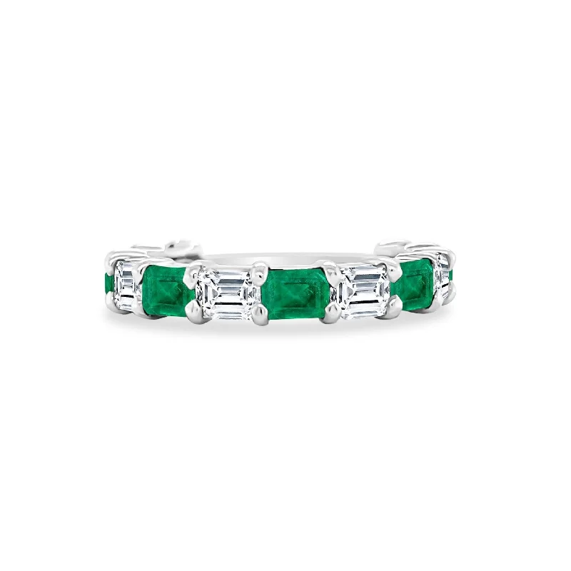 Chasing Diamond & Gemstone Emerald Cut Band