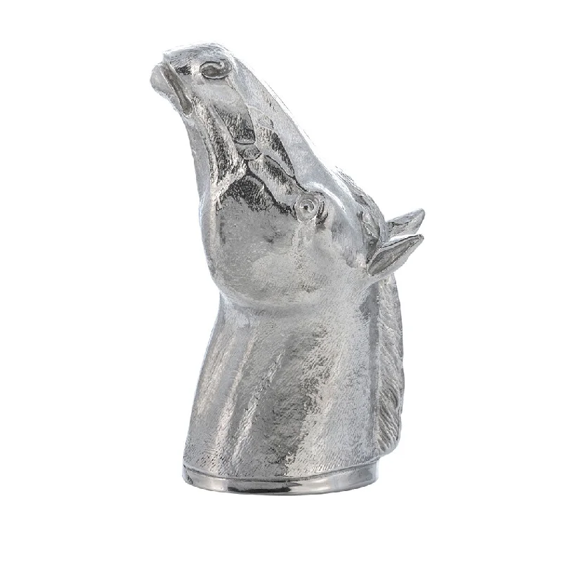 English Pewter Horse Head Jigger 2oz