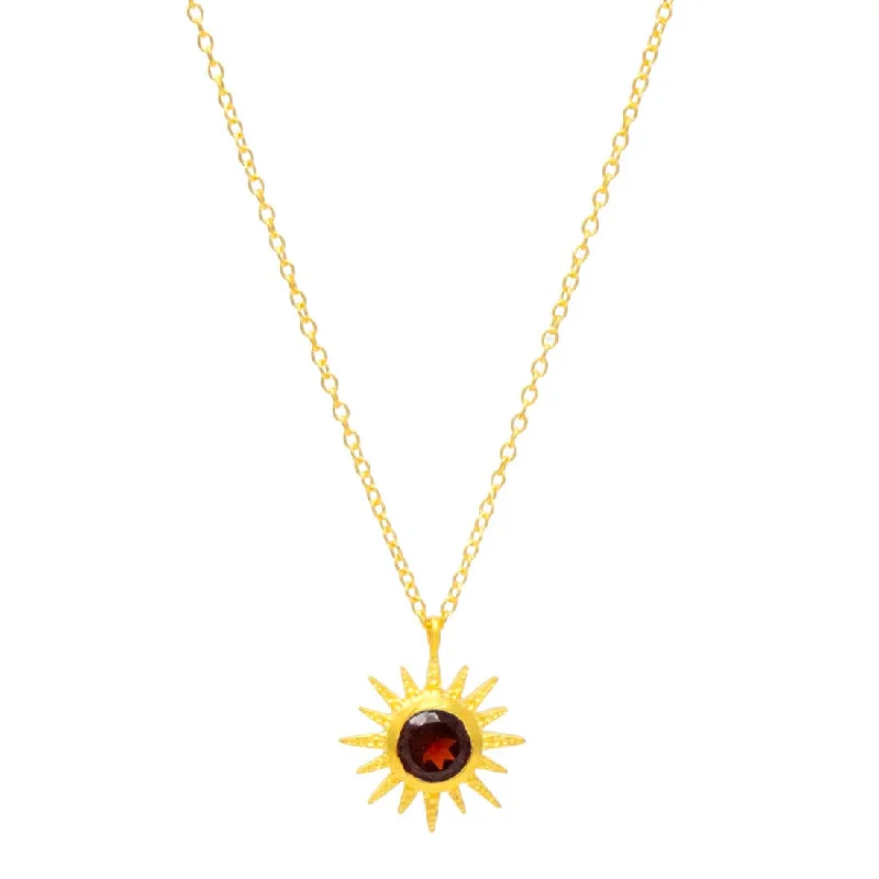 Garnet Star Necklace