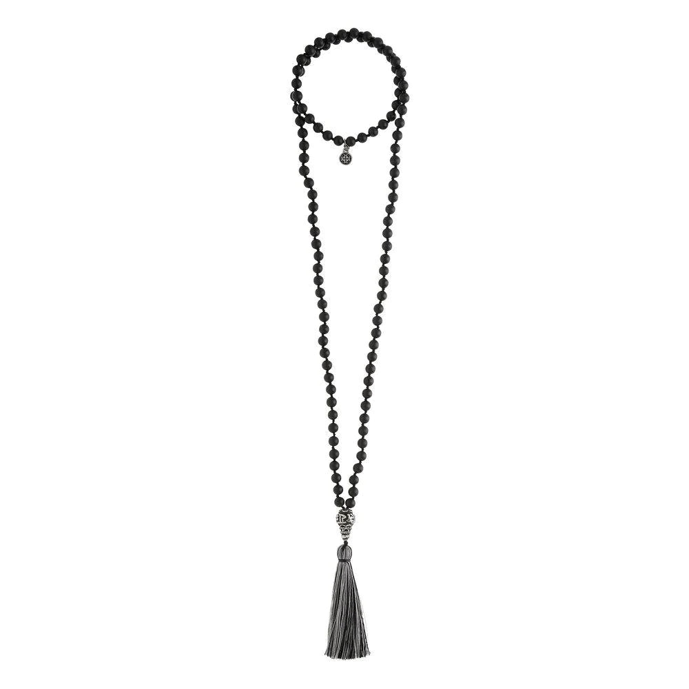 Gemstone Mala - Black Agate