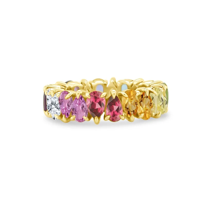 Gemstone Rotating Pear Band