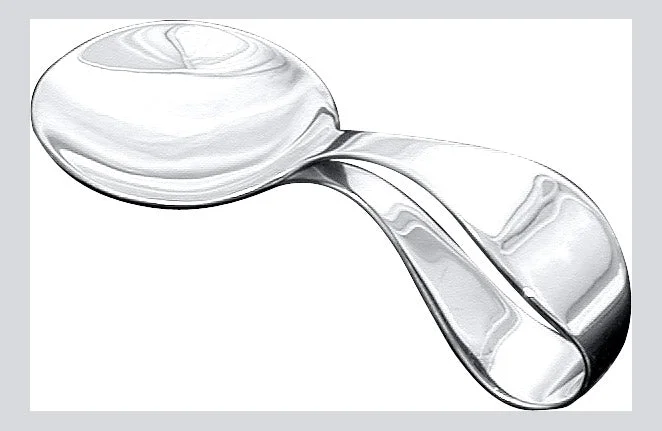 SS POLISHED LOOP HANDLE/SELF FEEDING SPOON