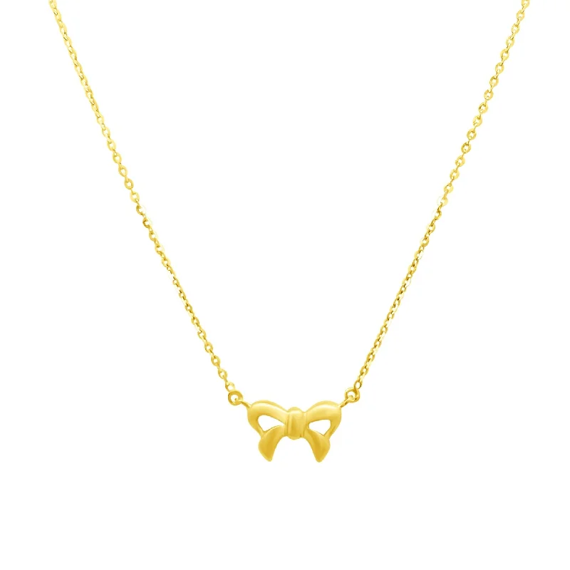 Gold Bow Necklace