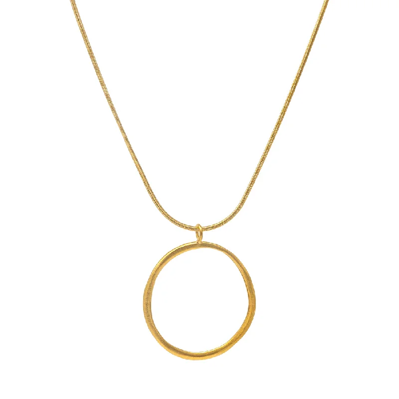 Gold-Plated Circle Pendant