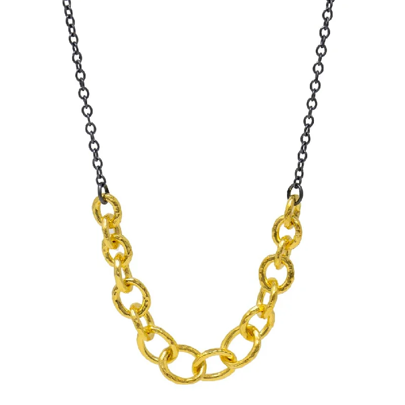 Gold-Plated Taper Link Chain Necklace