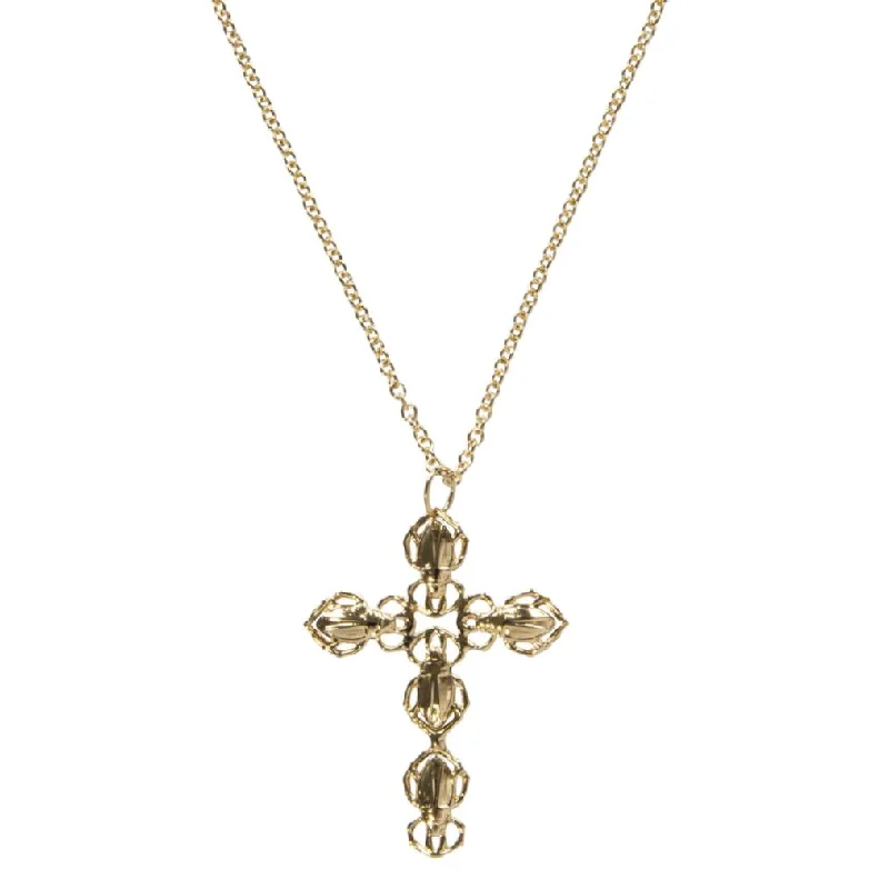 Goldbug Cross Pendant Necklace