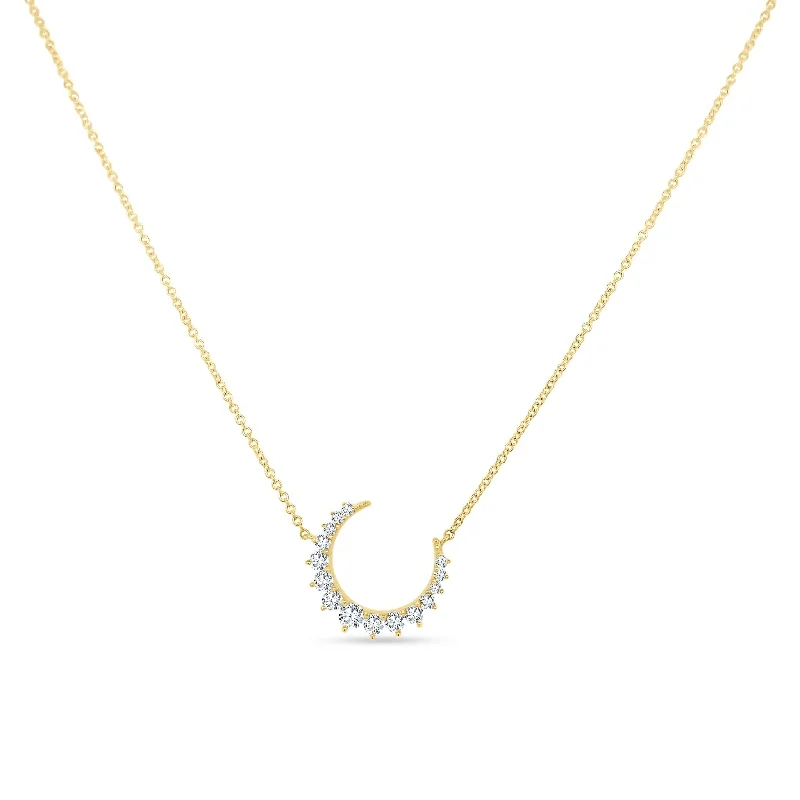 Graduated Crescent Diamond Necklace