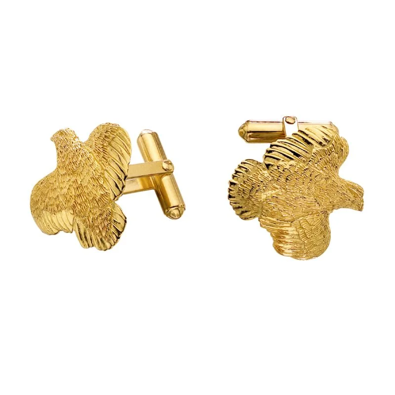 Grainger McKoy 14K Gold Quail Cufflinks