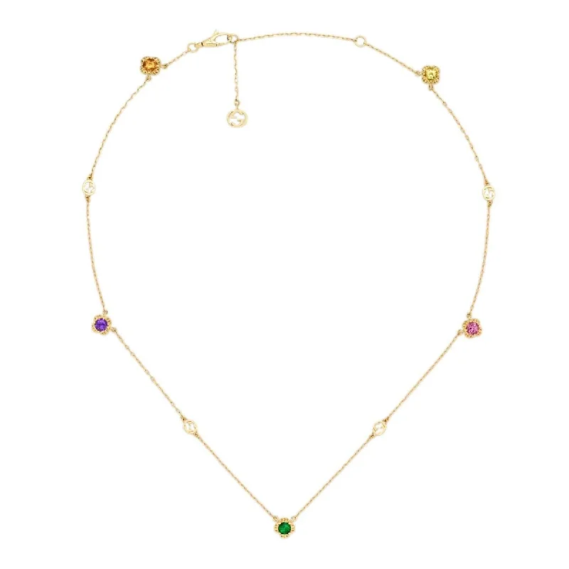 Gucci Interlocking "G" Gemstone Necklace