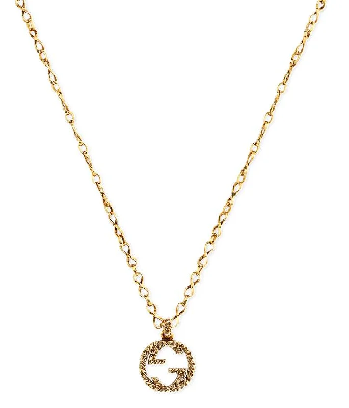 Gucci Textured Interlocking "G" Necklace