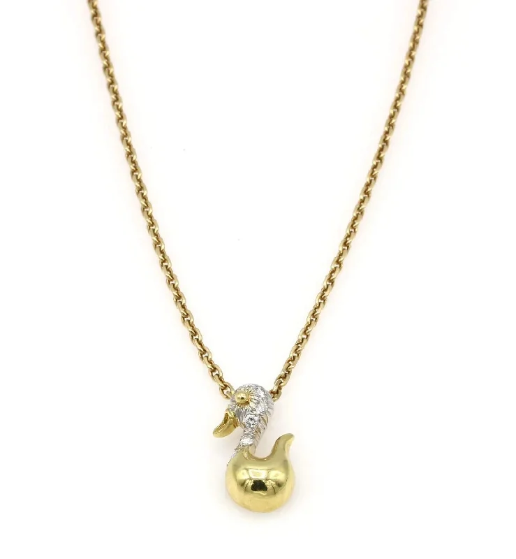 HENRY DUNAY DIAMOND DUCK PENDANT