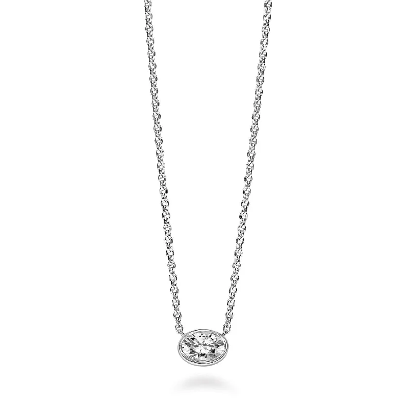 Love Earth Oval Classic Collection Diamond Pendant