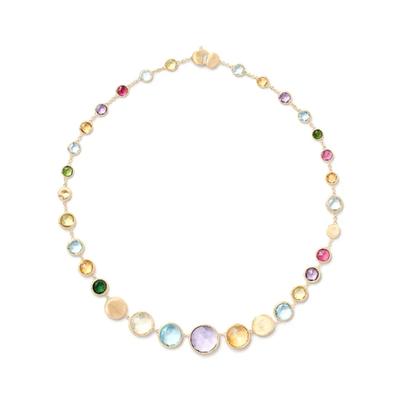 Marco Bicego Jaipur Color Graduated Gemstone Collar Necklace