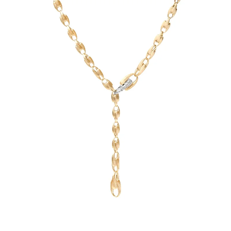 Marco Bicego Lucia Link Lariat Necklace With Diamond Clasp