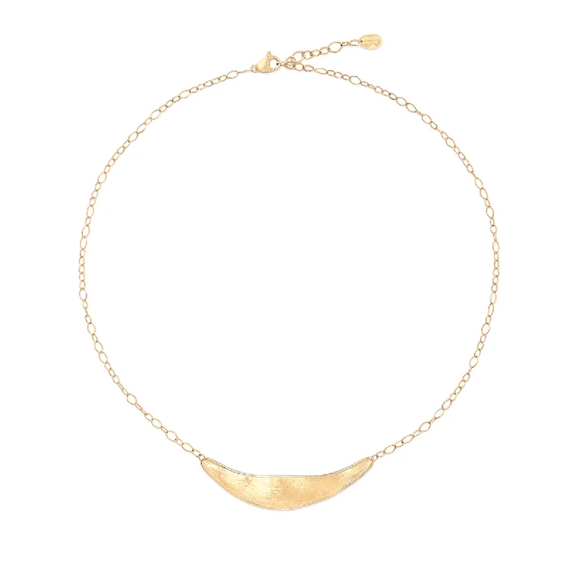 Marco Bicego Lunaria Engraved "Smile" Necklace