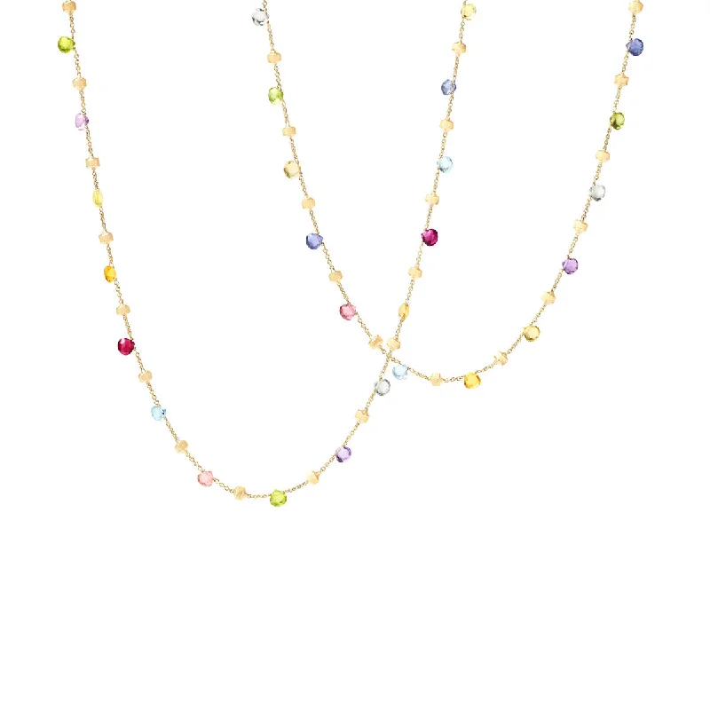 Marco Bicego Paradise Mixed Gemstone Long Necklace