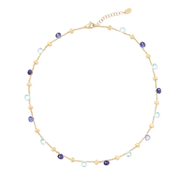 Marco Bicego Paradise Single Strand Topaz & Iolite Necklace